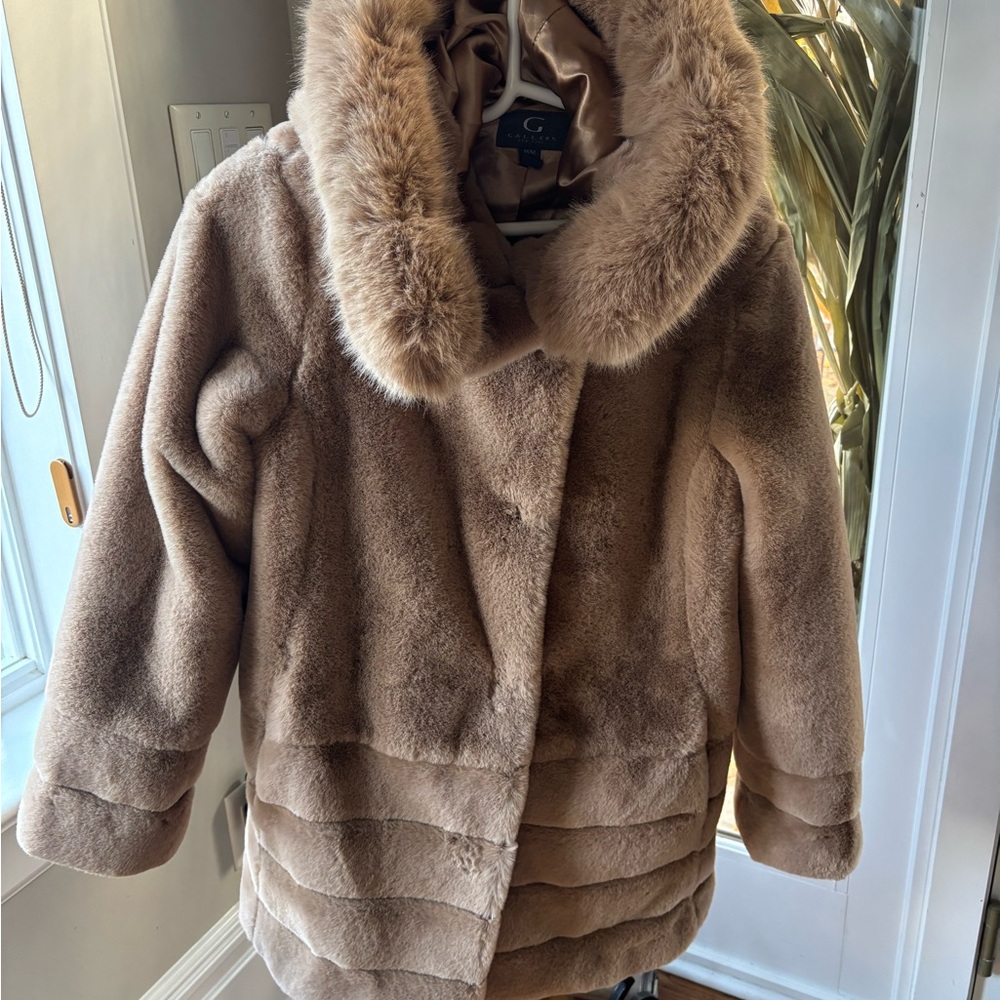 Gallery Plush Tan Teddy Jacket